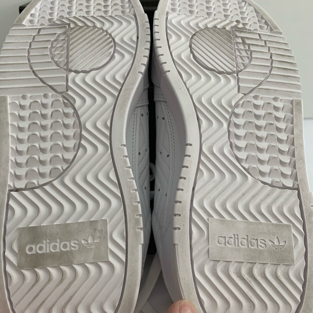 ADIDAS Supercourt Leather Sneakers Cloud White Lilac Tennis Athletic Size 10 - Picture 10 of 16